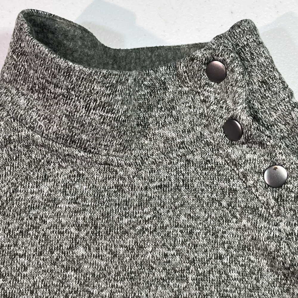 Eddie Bauer Pullover Womens Side Snap Mock Neck Sage Green Size Large EUC - Picture 4 of 8